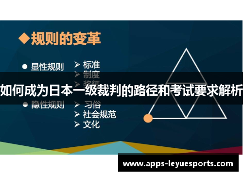如何成为日本一级裁判的路径和考试要求解析